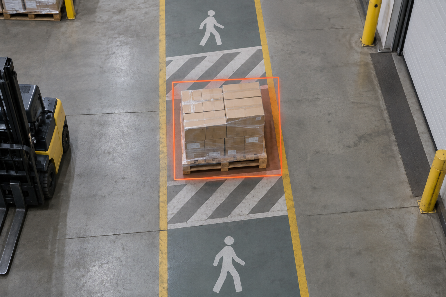 Detected cargo entering a controlled area